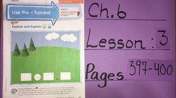 Math: Ch. 6 Lesson 3 - SUBTRACTION