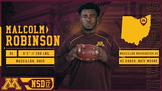 Malcolm Robinson Highlights: 2017 Gopher Football Signing Day
