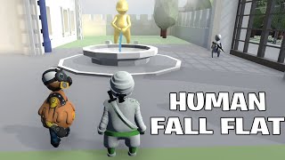 GENJI AND ROADHOG PROTECTING MANSION FROM ZOMBIES in HUMAN FALL FLAT