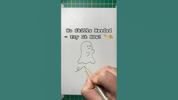 The Easiest Ghost You’ll Ever Draw! 👻✨ #tutorial #drawing #art #shorts