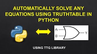 | Automatically solves the any equation using python | | Python tutorials |