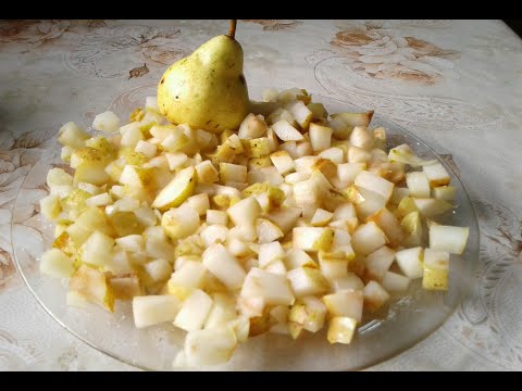 Заморозка груш на зиму для начинки пирогов .