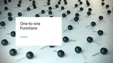 One-to-one (Injective) Functions