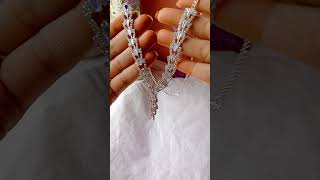 comment🔗American diamond set,wedding,siver necklace,#jewellery#meeshofinds#goviral #youtubereel. 🫶🏻🎀
