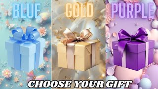 Choose Your Gift 🤩💖🤮|| 3 Gift Box Challenge || Blue, Gold & Purple #pickonekickone #giftboxchallenge