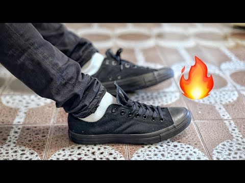 Converse Chuck All-Star Ox Black Monochrome Review - YouTube