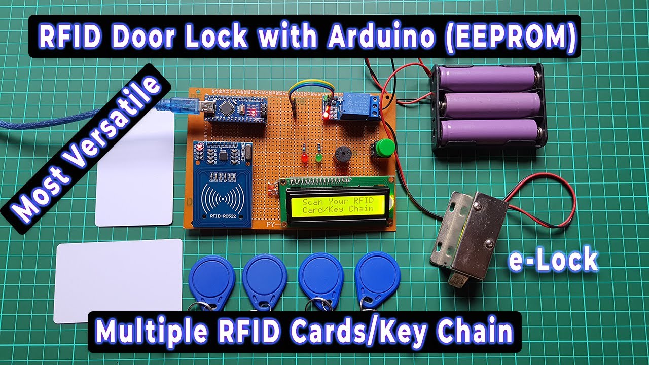 Securing Your Home with Arduino RFID Door Lock Multiple Cards & EEPROM ...