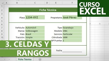 Curso de Excel 2024 |  Ejercicio 3: Celdas y rangos