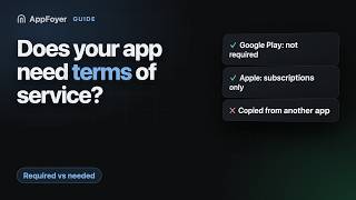 Does your app need a terms of service