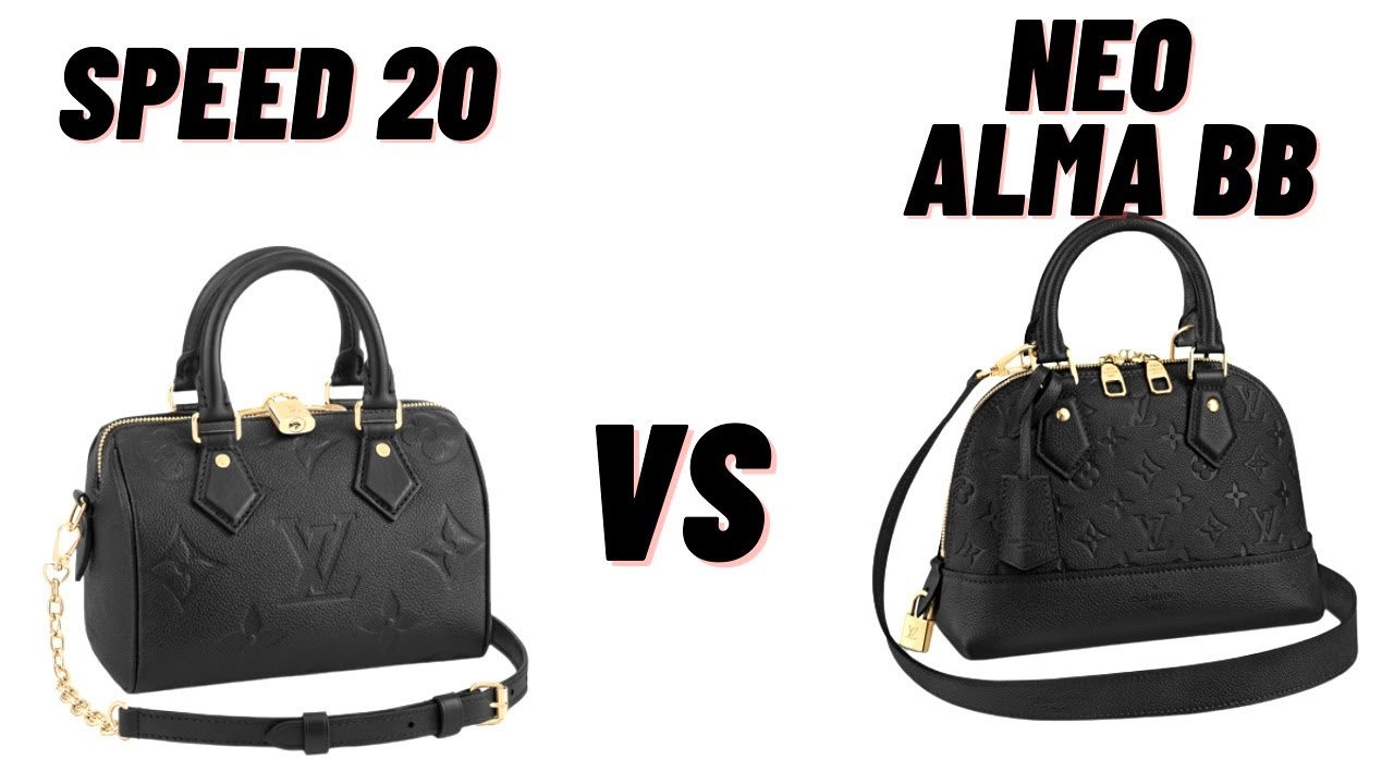 Replying to @mainstreetlovesluxe comparing sizes of speedy 20 and neve, Louis Vuitton Bag