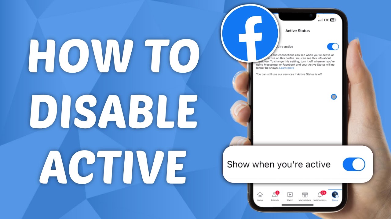 How to Disable Active on Facebook - YouTube