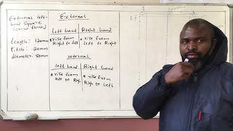 how to draw External square thread (Draughting N4)