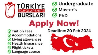 Türkiye Scholarships 2024 full scholarships undergraduate, master, PhD Turkey | APPLY NOW!