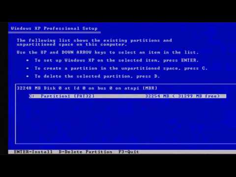 How to install Windows XP without CD or USB