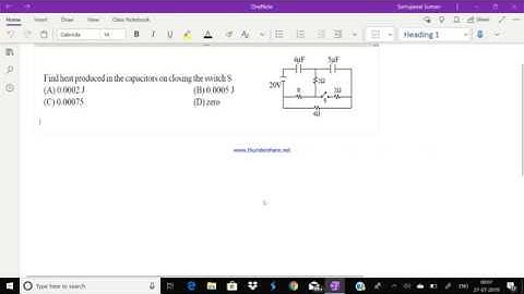 Capacitors || Heat produced in a circuit || Pb 1 || By Samujawal || IIT Kanpur || AIR 737