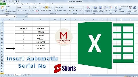💻Automatic Advance Serial Number In Excel✏| Insert automatic serial number in excel📚 #Shorts