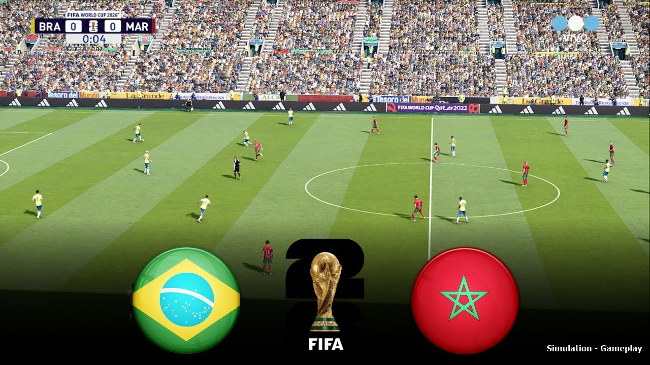BRAZIL vs MOROCCO Live | FIFA World Cup 2026 | 07 December 2025 | Simulation PES 2021 Gameplay