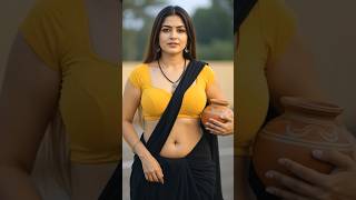 Timeless Elegance Stunning Yellow Saree Blouse Look Pt - 2