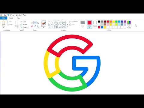How to draw a variant Google logo using MS Paint | How to draw on your computer