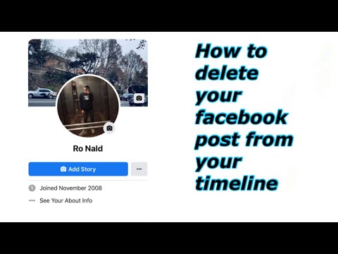 Video: How To Remove The Timeline On Facebook