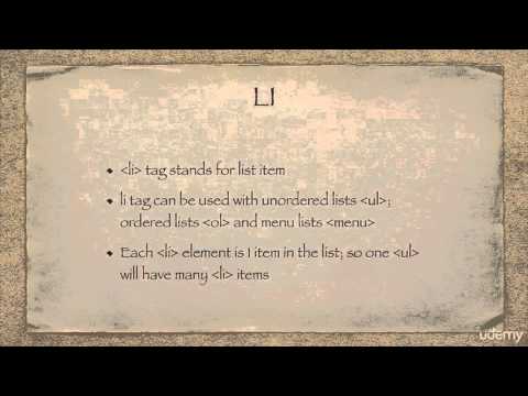 75   ul and li Tags