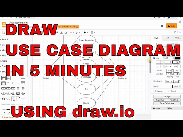 UML use case diagrams with draw.io - draw.io