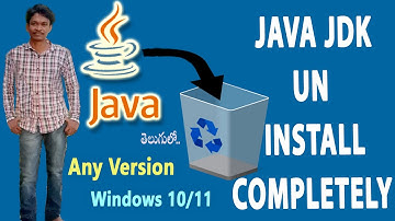 How to Uninstall JAVA Jdk Completely on Windows 11