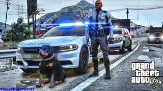 Playing GTA 5 As A POLICE OFFICER Highway Patrol| NC|| GTA 5 Lspdfr Mod| 4K