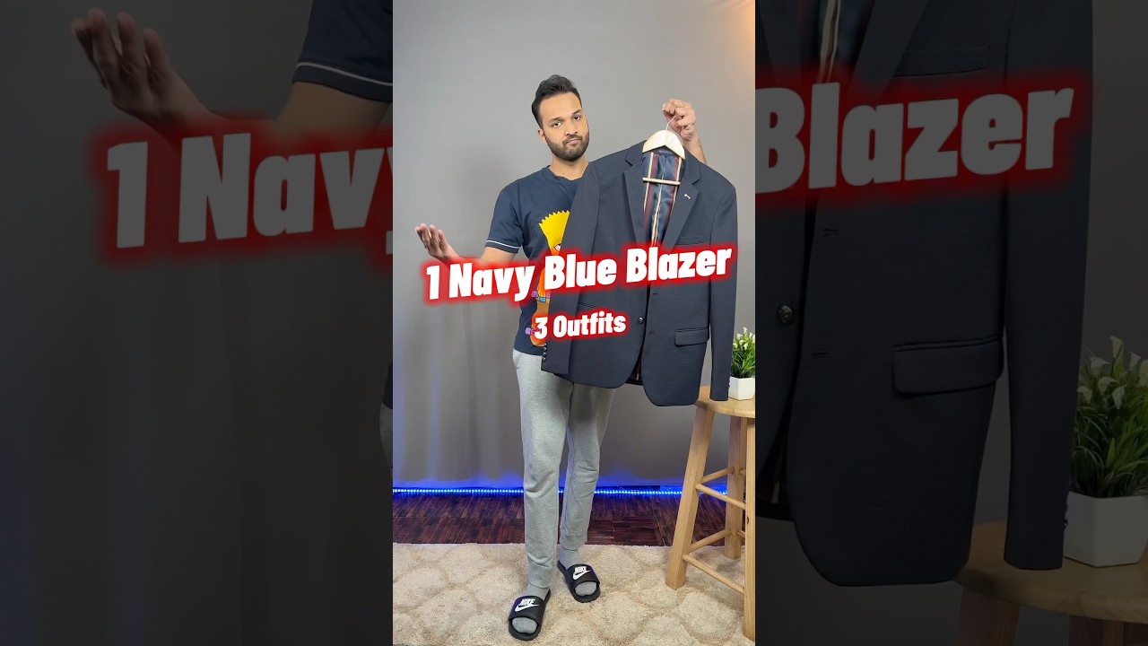 3 Outfit Ideas with 1 Navy Blue Blazer 😍 