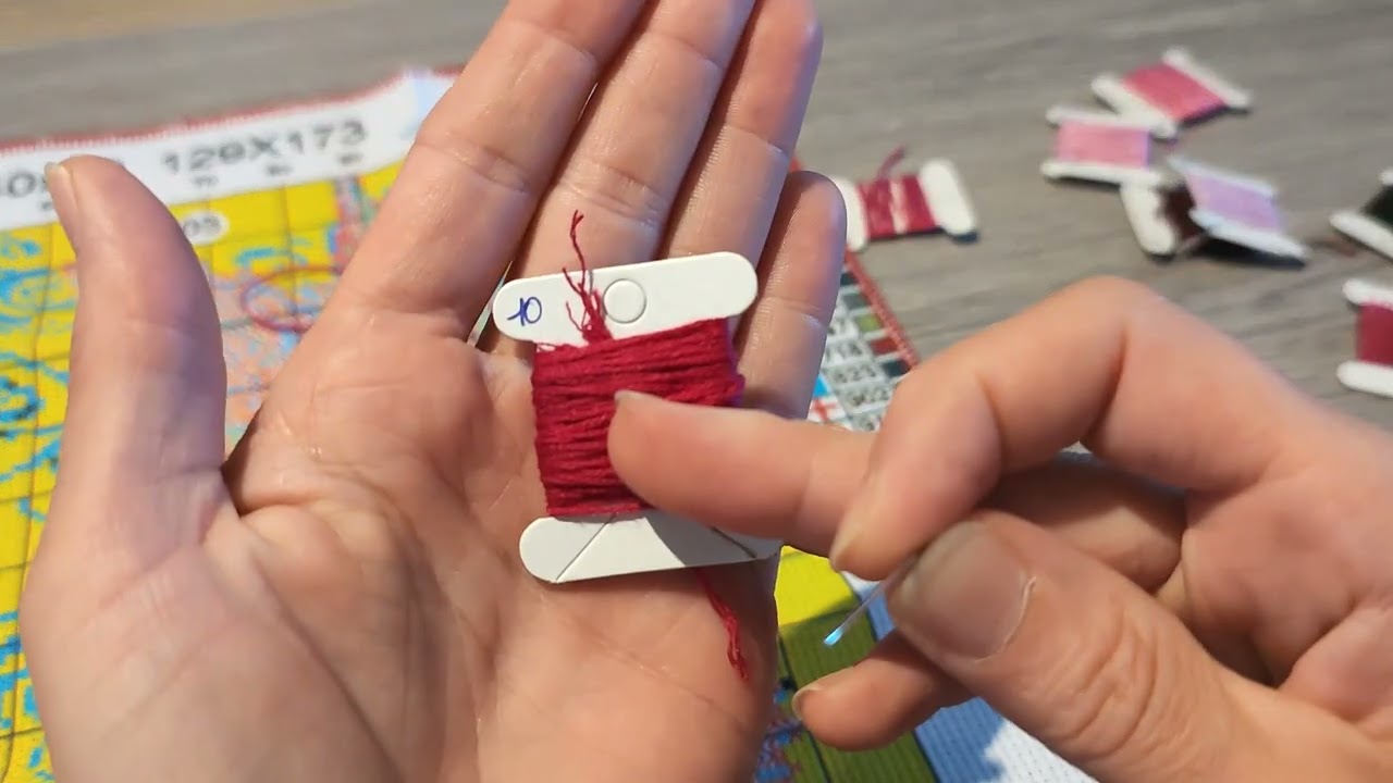 🧵🧶Méthode parking et avancée de la toile #pointdecroix