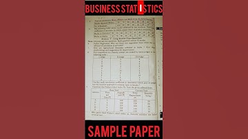 Business statistics sample paper #csjmuexam #education #university_exam_news_today #shortsvideo