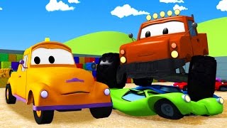 الشاحنة الوحش و توم شاحنة الجر| رسوم متحركة  للأطفال في مجال الإنشاءات  شاحنات ومركبات