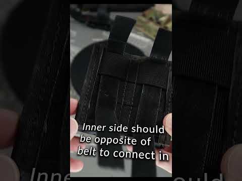 How To Connect MOLLE Pouches On Your Battle Belt With Velcro One Wrap