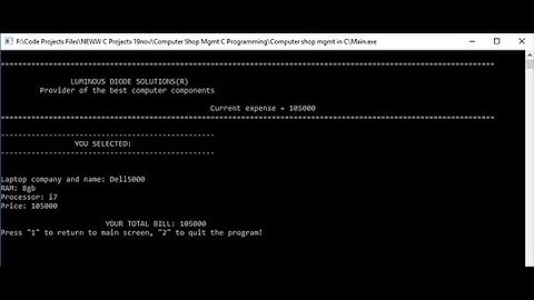 COMPUTER SHOP MANAGEMENT SYSTEM IN C PROGRAMMING | Source Code & Projects | Review