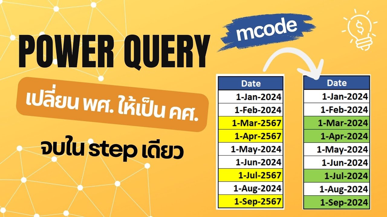 Power Query | mcode tricks & tips 🌟เทคนิคจัดการวันที่ เปลี่ยนปี พศ.ให้ ...