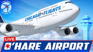 🔴LIVE HIGH ABOVE CHICAGO O'HARE AIRPORT PLANE SPOTTING | SIGHTS & SOUNDS of PURE AVIATION | AVGEEK