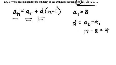 Nth term (explicit) formula for arithmetic sequence