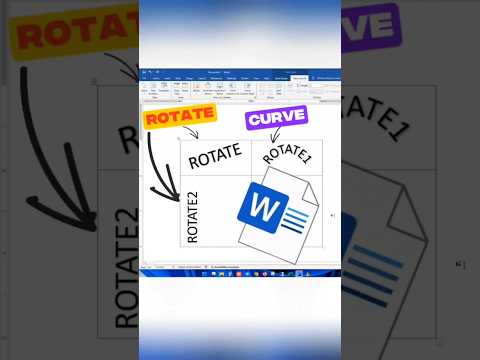 Rotate or Curve text in MS word with Keyboard Shortcut. #msword