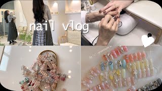 Nail Vlog | 네일샵브이로그 (봄맞이 새로운 식물들, 밀린 아트팁 정리하기, 네일수강, 4월 이달의아트 만들기, 택배언박싱)
