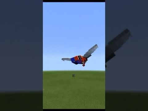 how to fly ELYTRA from FLAT GROUND in MCPE  #Shorts