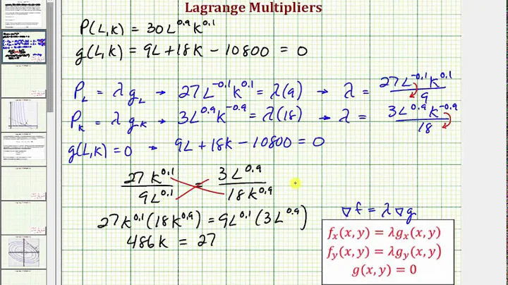 Maximize a Cobb Douglas Production Function Using Lagrange Multipliers