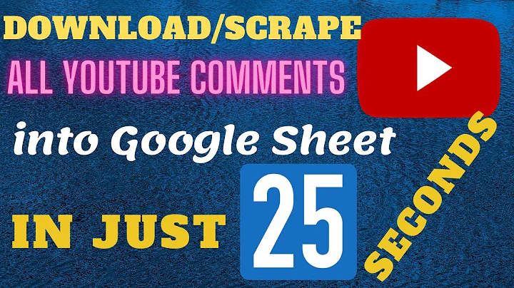 Download or Scrape all YouTube Comments and Replies