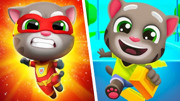 Talking Tom Gold Run Vs Talking Tom Hero Dash - New Talking UltraHero Android, iOS J3O6A9N3X4