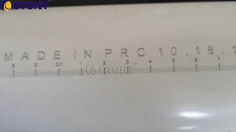 How to Achieve Ruler Marking on White PVC Pipe by CYCJET LF30F High speed Fly Laser Marking Machine