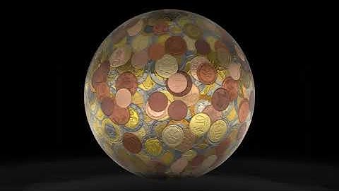 Modern Euro Coins Texture Material