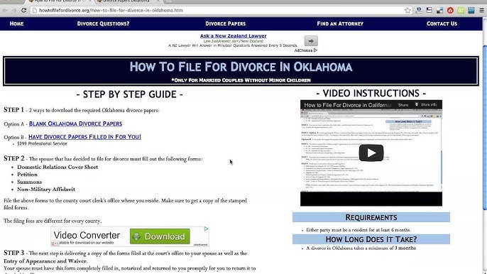 Free Oklahoma Divorce Papers and Forms - YouTube free-oklahoma-divorce-papers-and-forms-youtube