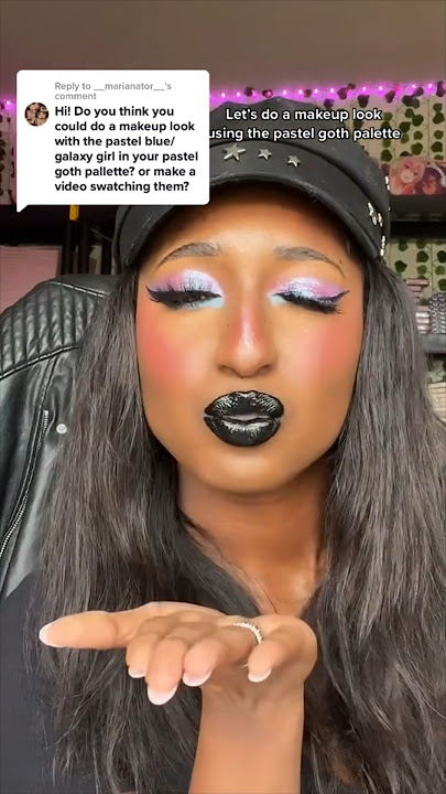 Pastel goth makeup tut 💕🖤 #spookycute #pastelgoth #makeup #goth #anime