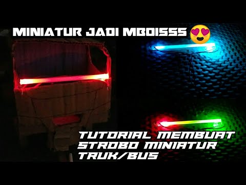 Tutorial membuat strobo miniatur truk kardus atau bus