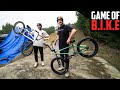 BRAKELESS SHOWDOWN!! GAME OF BIKE AT MY SLOPESTYLE COMPOUND!!