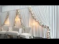 DIY- Boxwood panels Floral Garland Backdrop